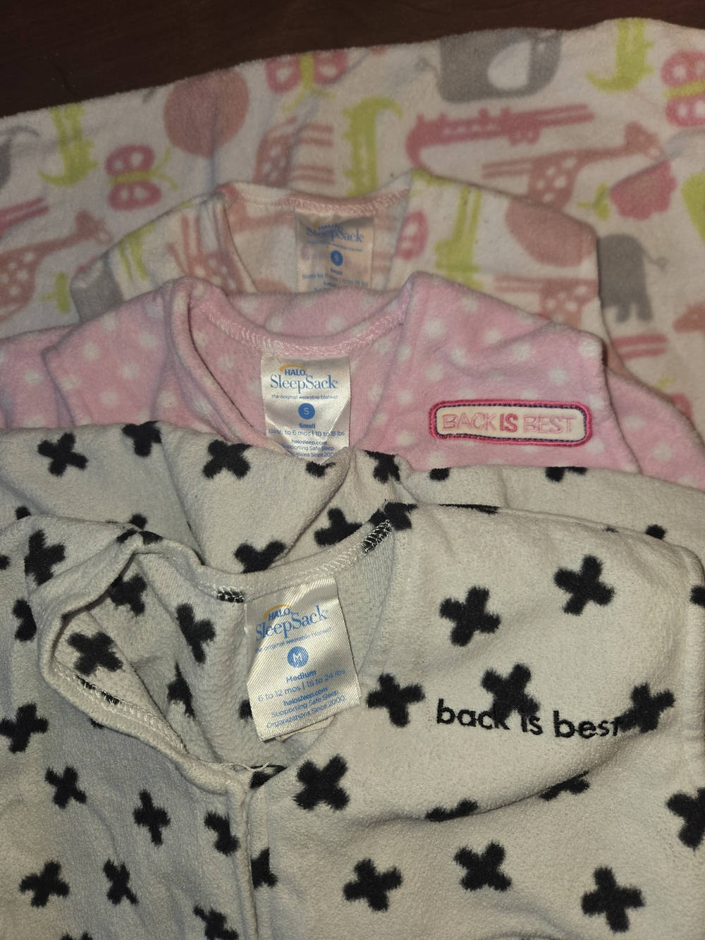 Baby Pajama Sleep Sack - Pink, White, Gray Bundle